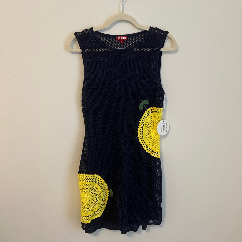 STAUD Patrizia Sweater Dress In Navy